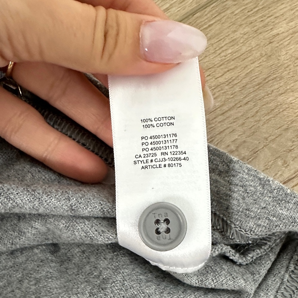TNA Heather Gray Long Sleeve Henley - Picture 6 of 6